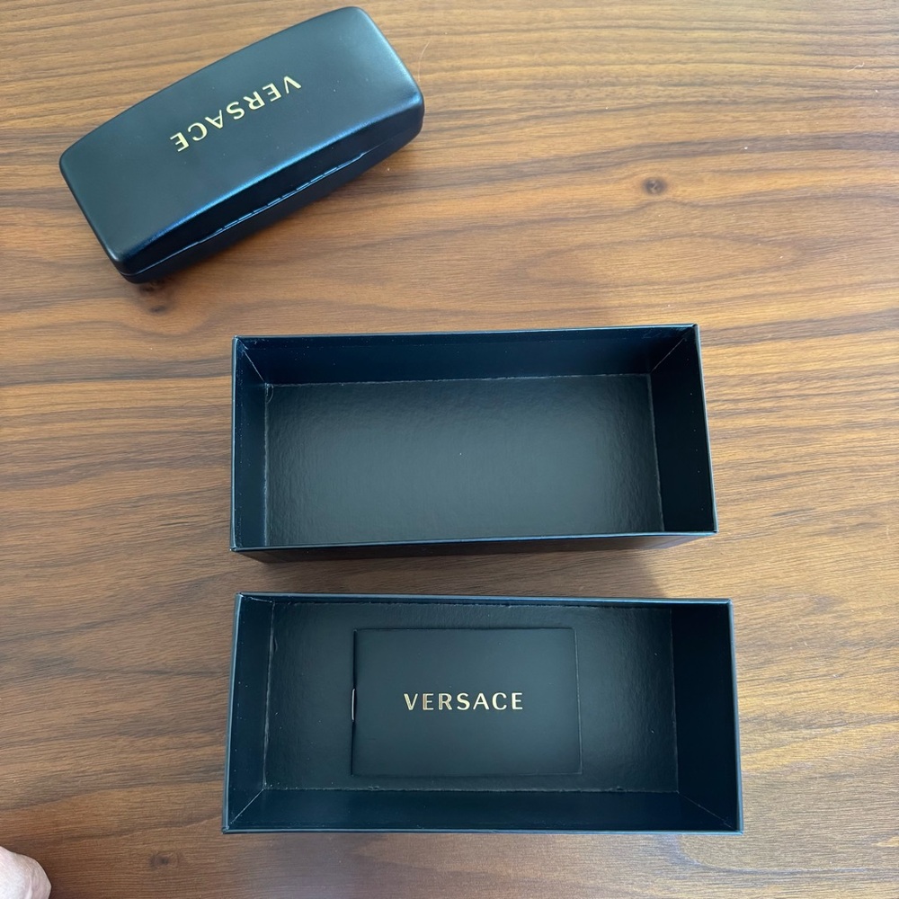 Versace Black Case with Gold Logo